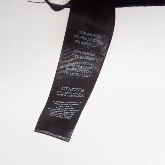 Chico's Travelers Collection Striped Cardigan Sweater Dolman Kimono Open Front L - Picture 13 of 16